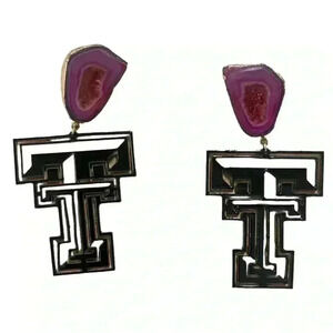 Texas Tech Gameday School Spirit Geode Earrings